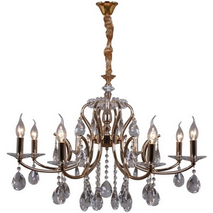 Изображение товара Подвесная люстра хрусталь ILLUMICO IL2326-8POR-39 GD подсвечник