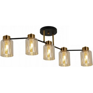 Изображение товара Потолочная люстра на штанге ILLUMICO IL6111-5COU-79 BK GD