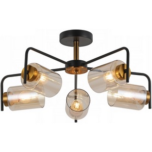 Изображение товара Потолочная люстра на штанге ILLUMICO IL8248-5COU-79 BK GD