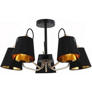 Изображение товара Потолочная люстра на штанге ILLUMICO IL6120-5COU-79 BK GD