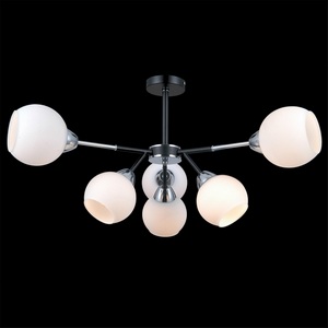 Изображение товара Потолочная люстра на штанге ILLUMICO IL0715-6CSQ-24 BK CR LIBRA