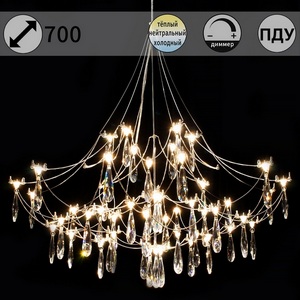 Изображение товара Подвесная люстра светодиодная хрустальная с пультом ILLUMICO IL2024-700HX-51 Ether