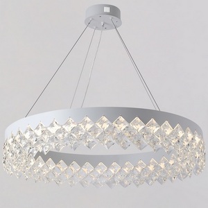 Изображение товара Подвесная люстра светодиодная хрустальная с регулировкой цветовой температуры и яркости ILLUMICO IL5200-800PZF-25 WT ELITE