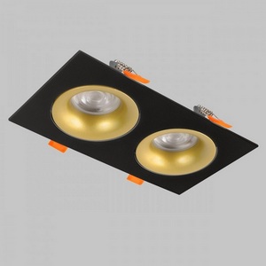 Изображение товара Светильник встраиваемый поворотный GU10 2*50W Черный/Матовое Золото IL.0029.0010-2-BMG Imex IL.0029.0010-2-BMG