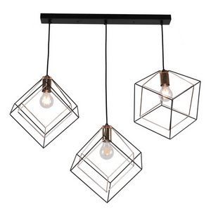Изображение товара Подвесной светильник MD.0830-3-P BK+FGD Imex форма куба