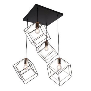 Изображение товара Подвесной светильник MD.0830-4-P BK+FGD Imex форма куба