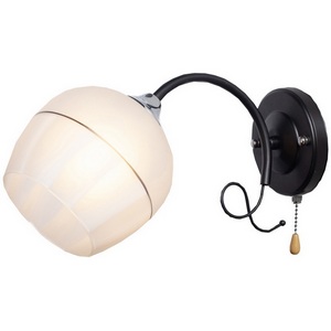 Изображение товара Бра с выключателем MD.3314-1-W BK+CH Imex в форме шара
