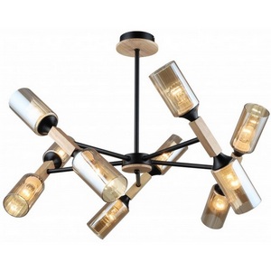 Изображение товара Потолочная люстра на штанге Imex MD.5495-10-S-BK+WOOD