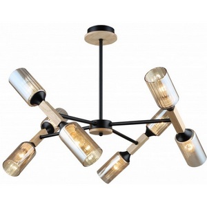 Изображение товара Потолочная люстра на штанге Imex MD.5495-8-S-BK+WOOD