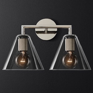 Изображение товара Бра Rh Utilitaire Funnel Shade Double Sconce Silver ImperiumLoft 44,547 (123268-22)