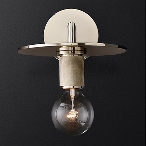 Изображение товара Бра Rh Utilitaire Knurled Disk Shade Sconce Silver ImperiumLoft 44,55 (123283-22)