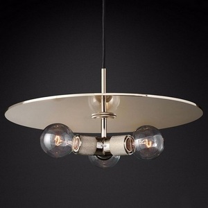 Изображение товара Подвесной светильник (люстра) Rh Utilitaire Disk Triple Pendant Silver ImperiumLoft 40,2341 (123647-22)