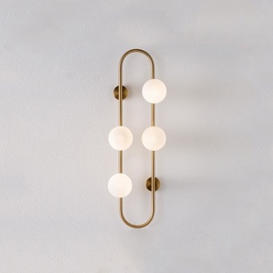 Изображение товара Настенное бра из бусин Hoop Wall H77 Gold ImperiumLoft Hoop-Wall01 (140761-26)