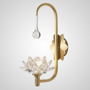 Изображение товара Настенное бра Lotos Wall Drop ImperiumLoft Lotos-Wall-Drop01 (140843-26) с цветами с подвесками