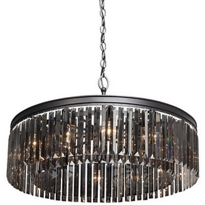 Изображение товара Подвесная люстра Rh Rhys Smok Glass Prism Round Chandelier 80 By ImperiumLoft 40.3278-2 156514-22