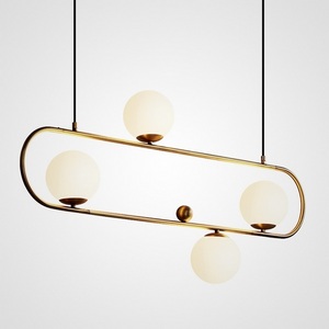 Изображение товара Подвесной реечный светильник Hoop L120 Латунь ImperiumLoft Hoop L (177907-26) шарики