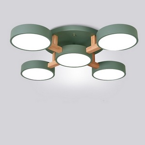 Изображение товара Люстра led с 5 плафонами с ПДУ Joist 5 Green Imperiumloft Joist01 (178330-26)