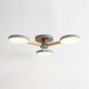 Изображение товара Люстра потолочная светодиодная с 3 лампочками LED на штанге Turna 3 Gray By ImperiumLoft Turna01 (Умный дом, Алиса) 178332-26