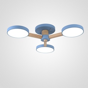 Изображение товара Люстра потолочная светодиодная с 3 лампочками LED на штанге с пультом Turna 3 Blue By ImperiumLoft Turna01 (Умный дом, Алиса) 178334-26