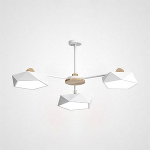Изображение товара Люстра с белым плафоном LED Geometric Ch 3 Белая ImperiumLoft Geometric-Ch01 (186751-26)