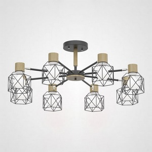 Изображение товара Потолочная люстра на штанге CORF B3 Black 8 lamps ImperiumLoft Corf-B01 (189477-26)