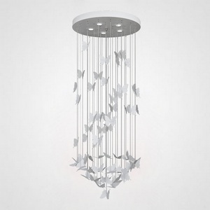 Изображение товара Потолочный светильник с бабочками Night Butterflies Chandelier D40 H100 ImperiumLoft 40,208 (189536-22)
