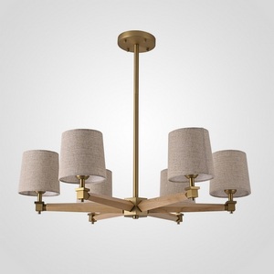 Изображение товара Потолочная люстра на штанге Jorgenson D85 Beige/Light Wood By ImperiumLoft Stavra01 203573-26