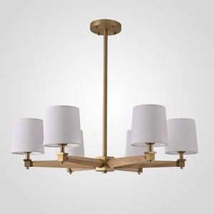 Изображение товара Потолочная люстра на штанге Jorgenson D85 White/Light Wood By ImperiumLoft Stavra01 203575-26