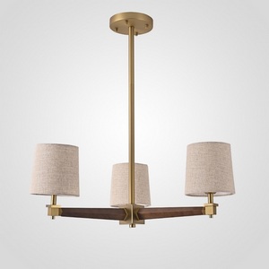 Изображение товара Потолочная люстра на штанге Jorgenson D70 Beige/Dark Wood By ImperiumLoft Stavra01 203576-26