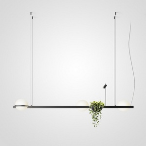 Изображение товара Подвесной светодиодный светильник Palma Wall Lamp 3 Шара + 1 Вазон Горизонтальная Imperiumloft 22,93726 (204173-22)