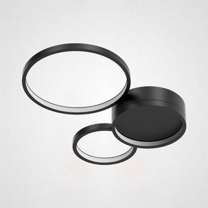 Изображение товара Потолочная LED люстра в виде колец Twine 3 Rings Black ImperiumLoft Twine01 (204610-26)
