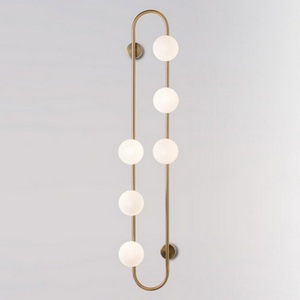 Изображение товара Настенный светильник из бусин Hoop Wall H115 Gold ImperiumLoft Hoop-Wall01