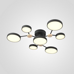 Изображение товара Потолочная светодиодная люстра с пультом управления на штанге Gamma D88 Black Imperiumloft Gamma01 (223768-23)