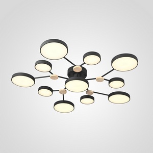 Изображение товара Потолочная светодиодная люстра с пультом управления на штанге Gamma D102 Black Imperiumloft Gamma01 (223770-23)