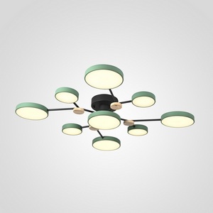 Изображение товара Потолочная светодиодная люстра с пультом управления на штанге Gamma D98 Green Imperiumloft Gamma01 (223772-23)