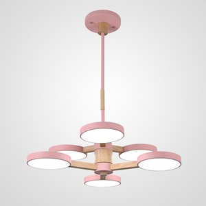 Изображение товара Потолочная люстра LED на штанге Turna Dbl L6 Pink By ImperiumLoft Turna-Dbl01 (Умный дом, Алиса) 229081-26