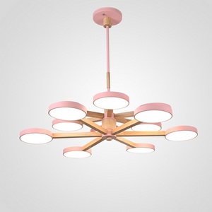 Изображение товара Потолочная люстра на штанге LED TURNA DBL L12 Pink ImperiumLoft Turna-Dbl01 (229083-26, Умный дом, WiFi, голосовое управление)