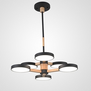 Изображение товара Потолочная люстра LED на штанге Turna Dbl L6 Black By ImperiumLoft Turna-Dbl01 (Умный дом, Алиса) 229084-26