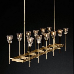 Изображение товара Подвесная люстра Rh Torche De Verre Linear Chandelier 12 ImperiumLoft 40,1548 (74929-22)