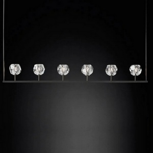 Изображение товара Потолочная люстра на штанге Rh Boule De Cristal Linear Chandelier 6 Black Imperiumloft 40,1222 (84807-22)