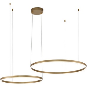 Изображение товара Подвесная люстра с пультом золотой с пультом светодиодная (14001/2P Gold) Indigo Galass V000011L кольцо