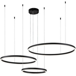 Изображение товара Подвесная люстра (+ночной режим) с пультом светодиодная (14001/3P Black) Indigo Galass V000032L