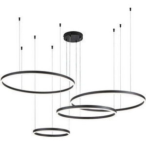 Изображение товара Люстра led подвесная с пультом (14001/4P Black) Indigo Galass V000034L