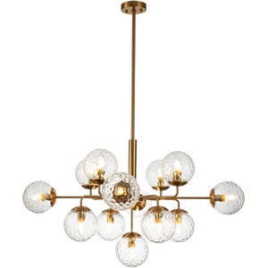 Изображение товара Люстра потолочная на штанге (11008/13P Brass) Indigo Cocoon V000121 в форме шара