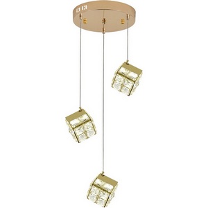 Изображение товара Подвесной светильник LED (12048/3P Gold) Indigo Radioso V000134L форма куба