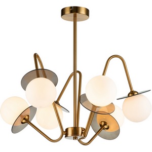 Изображение товара Люстра потолочная на штанге (11020/6R Brass) Indigo JAZZ V000165 в форме шара