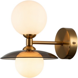 Изображение товара Бра настенное (11020/2W Brass) Indigo JAZZ V000167 в форме шара