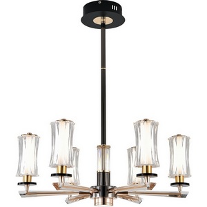 Изображение товара Потолочная LED люстра (+ночной режим) с ПДУ на штанге (13038/6R Black) Indigo Grandioso V000185L