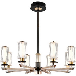 Изображение товара Потолочная LED люстра (+ночной режим) с ПДУ на штанге (13038/8R Black) Indigo Grandioso V000186L