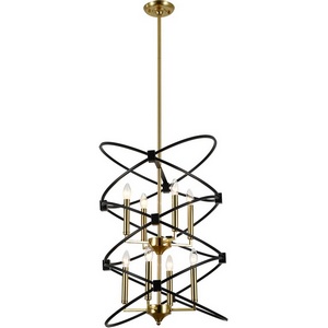 Изображение товара Потолочная люстра на штанге (10020/8R Black) Indigo Trionfo V000486 в виде свечи